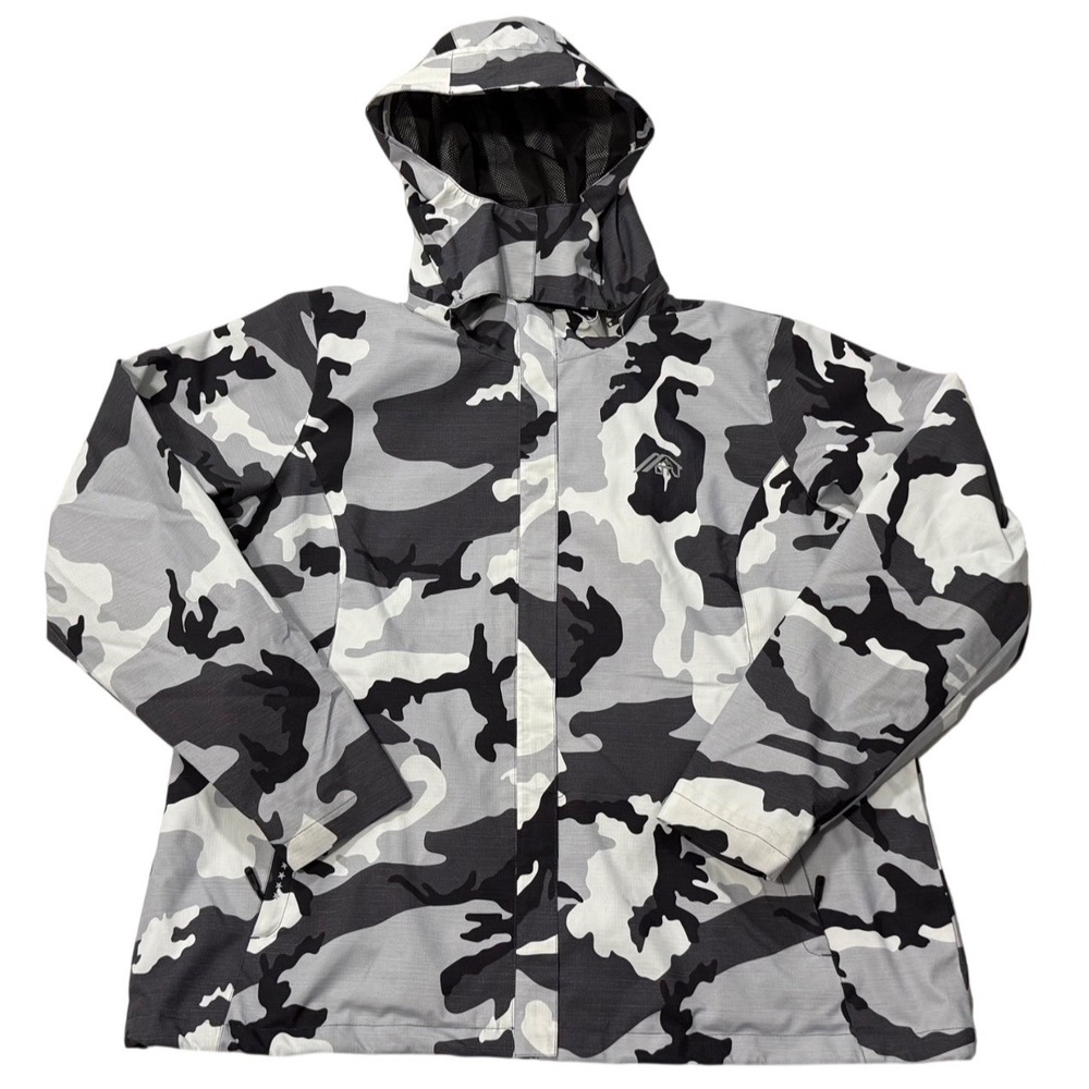 OTU Sports Men's Black / Gray Camo Weatherproof Breathable Jacket - 2XL